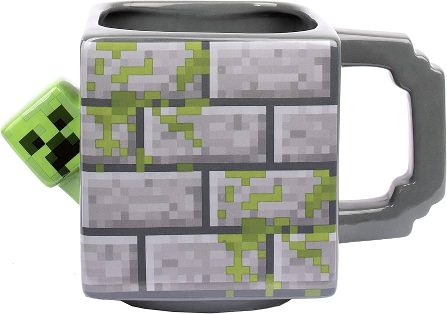 Minecraft Creeper Ceramic 3D Cup (650ml) - Ajándéktárgyak Bögre