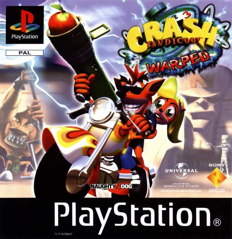 Crash Bandicoot 3 Warped (elülső boritó nélkül, német) - PlayStation 1 Játékok